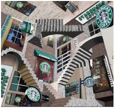 escher starbucks