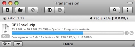 Bajando un torrent esta mañana